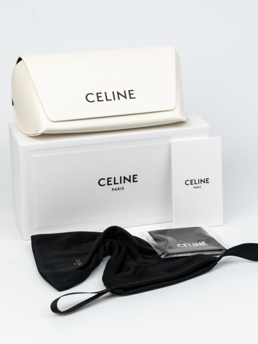 Celine Women Sunglasses Black Grey Cat Eye CL40288I MONOCHROMS 01A NEW AUTHENTIC - Picture 11 of 13